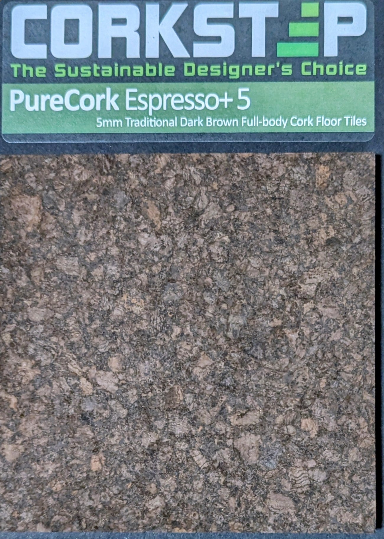 "Pure Cork" Espresso+5 5mm Sanded natural Glue down Cork Floor Tile ...